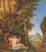 Albrecht Altdorfer Landschaft mit Satyrfamilie oil